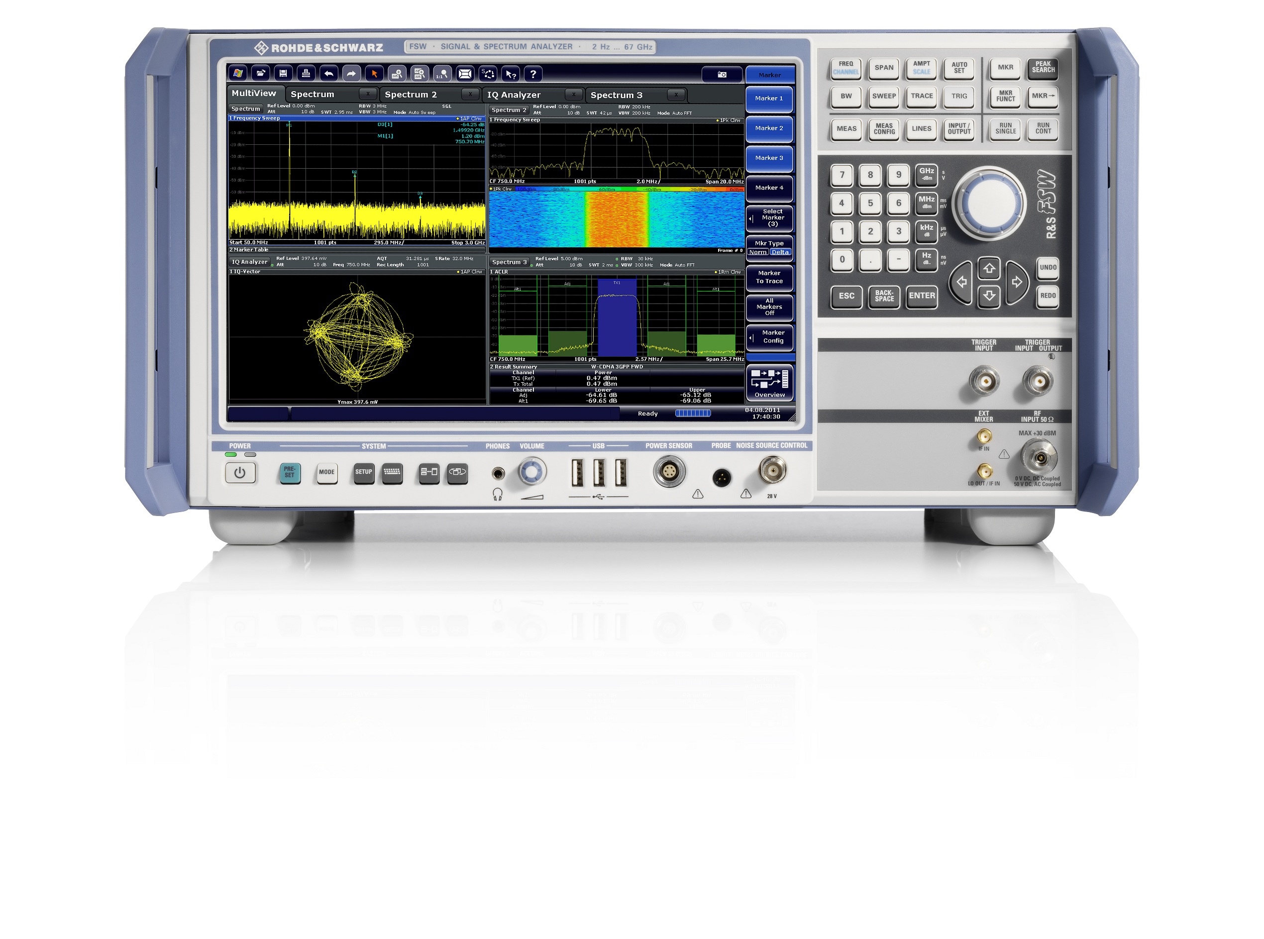 Figure 5: Rohde & Schwarz announced several new capabilities for its FSW signal and spectrum analyser, including a new range up to 67GHz and real-time measurement